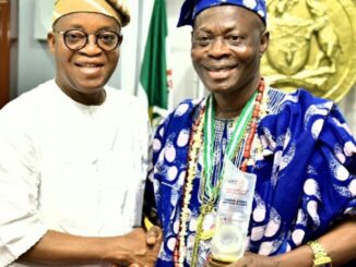 Ex-Osun Governor, Gboyega Oyetola and Prince (Dr.) Adesoji Masilo Adeleke